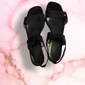 Stuart Weitzman Black Strappy Sandals